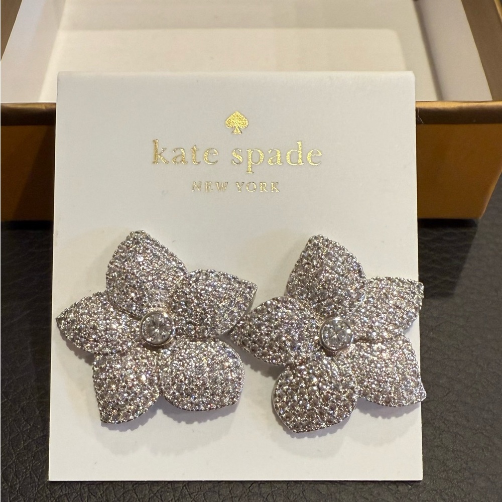 Kate Spade Silver Flower Earrings